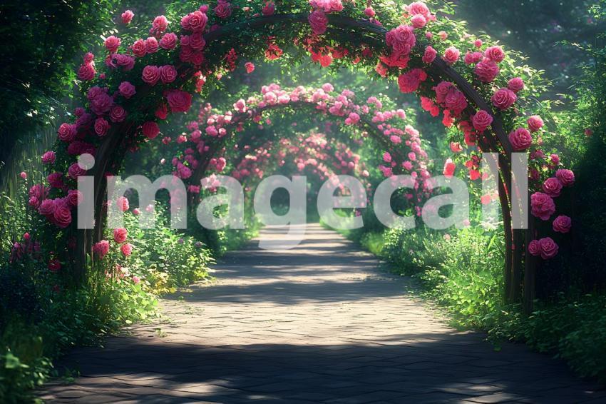 Abc1323 Romantic garden archway covered in blooming roses wit fed3bc9e 5a1e 4145 bd5a ceaa47a546e3 3