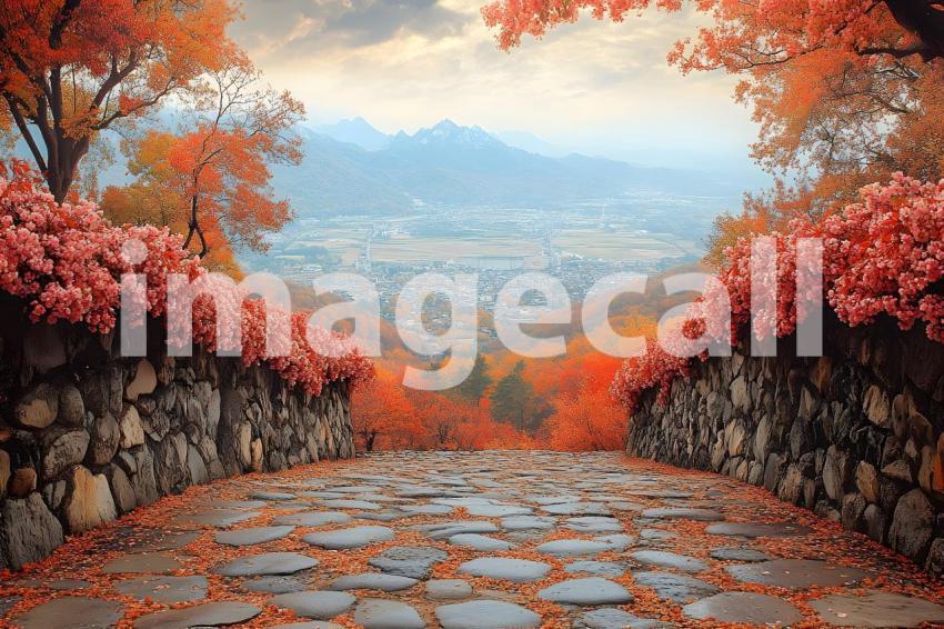 Clips12345 autumn pov top of blossom covered castle wall lookin 7ac5f35d 939e 4b98 b6df 1104a3055289 part1