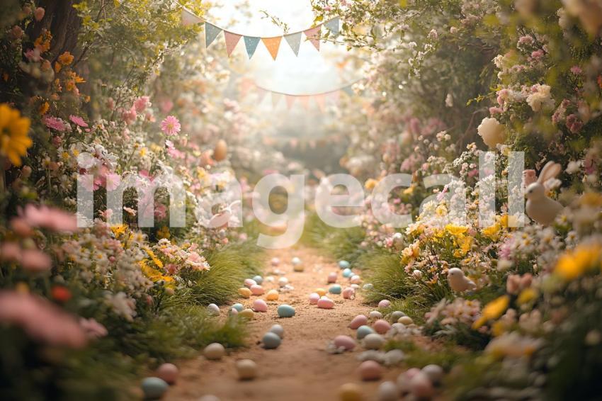 Clips12345 Easter Parade A whimsical outdoor setting filled w 343d0d20 4e05 472b 85c8 21e34a30372b 3