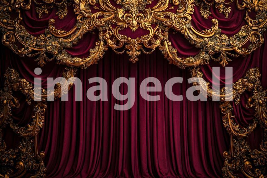 Clips12345 Opulent Baroque Gold and Burgundy Drapes A luxurious a73a4abc 19ed 419e ac63 6ea835723b8c part2