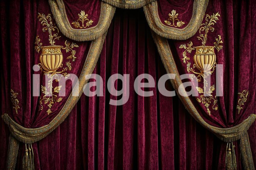 Clips12345 Opulent Baroque Gold and Burgundy Drapes A luxurious a73a4abc 19ed 419e ac63 6ea835723b8c part3