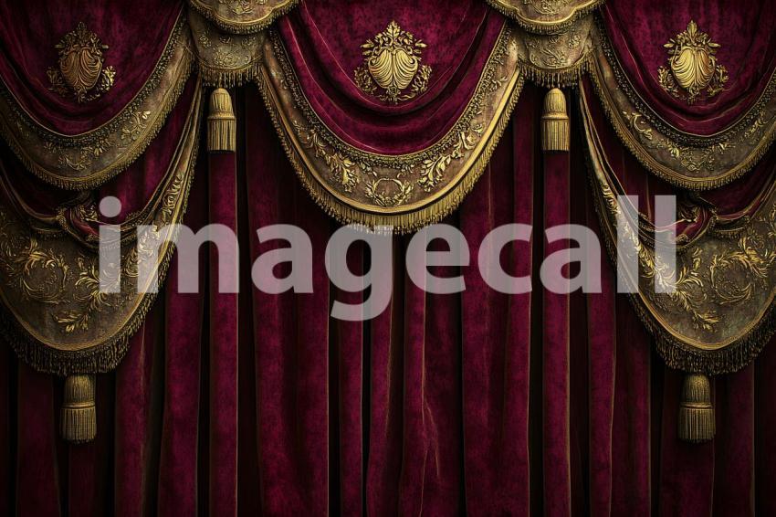 Clips12345 Opulent Baroque Gold and Burgundy Drapes A luxurious 2161275f a2f8 4574 aa31 10c46e719c4b part3