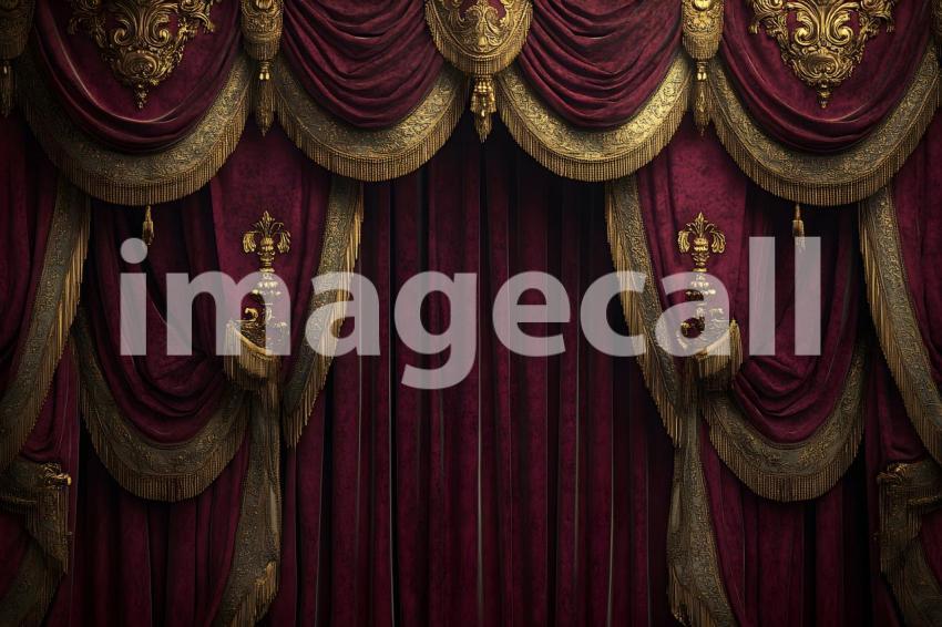 Clips12345 Opulent Baroque Gold and Burgundy Drapes A luxurious b7970287 1993 4e9e be04 344136416987 part3