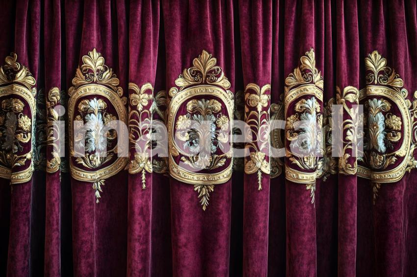 Clips12345 Opulent Baroque Gold and Burgundy Drapes A luxurious b7970287 1993 4e9e be04 344136416987 part4