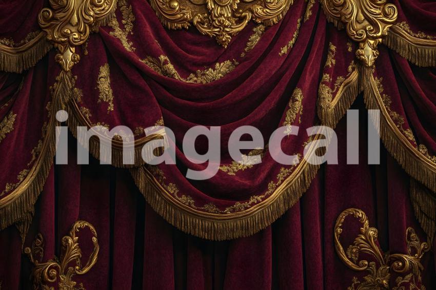 Clips12345 Opulent Baroque Gold and Burgundy Drapes A luxurious 2161275f a2f8 4574 aa31 10c46e719c4b part1