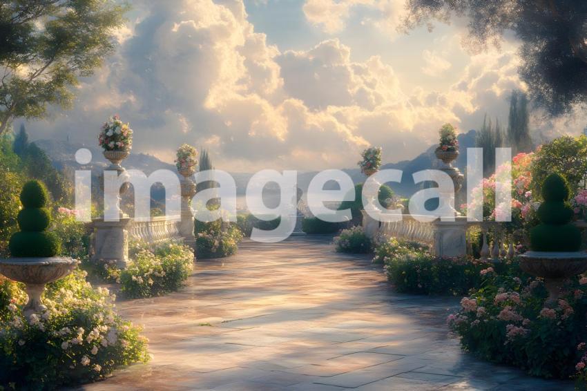 015 lush baroque garden 40 backdrops b25255