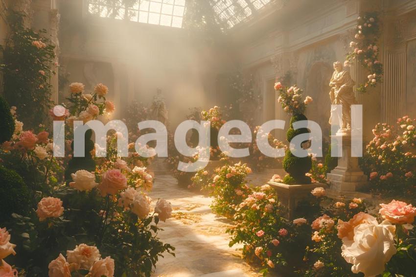 035 lush baroque garden 40 backdrops b25255