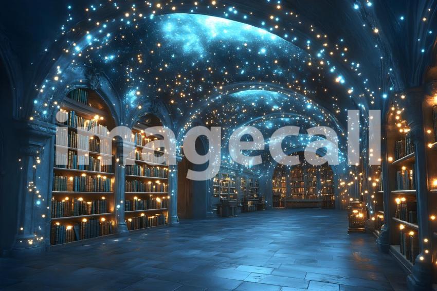 003 starlit library 25 backdrops b25062