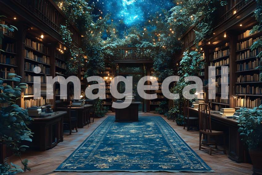 005 starlit library 25 backdrops b25062