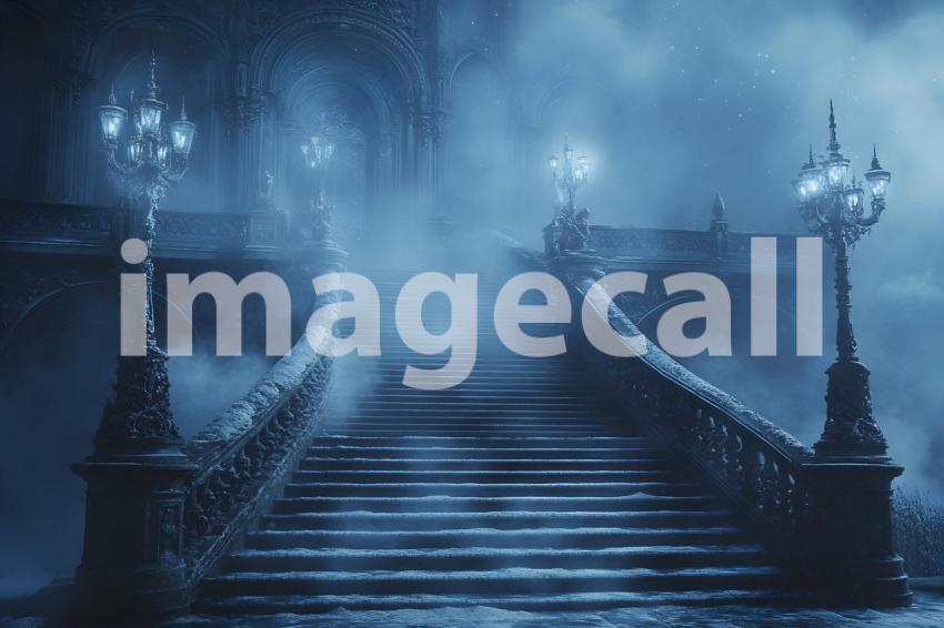 013 gothic staircase view 30 backdrops b25210