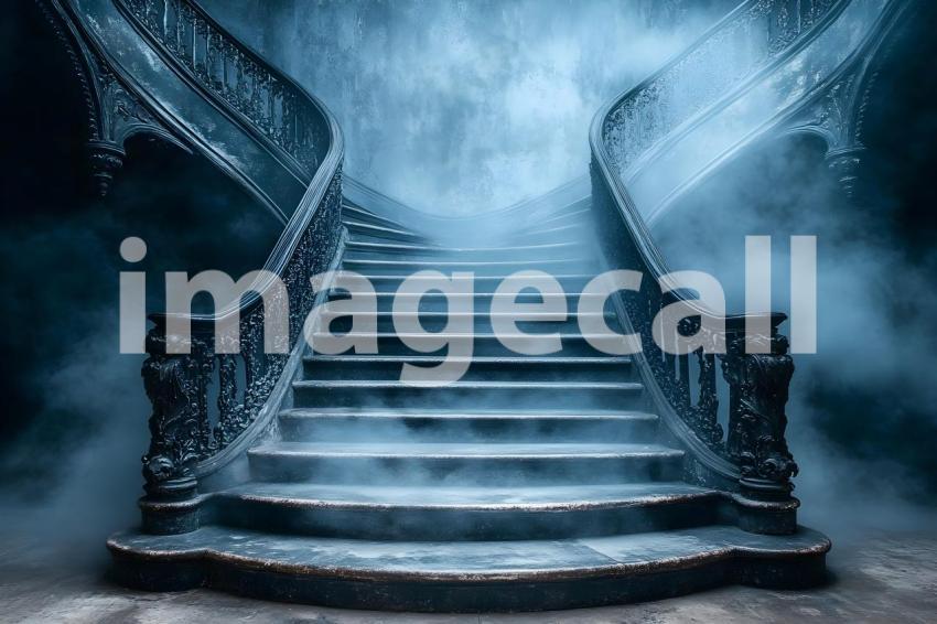 010 gothic staircase view 30 backdrops b25210