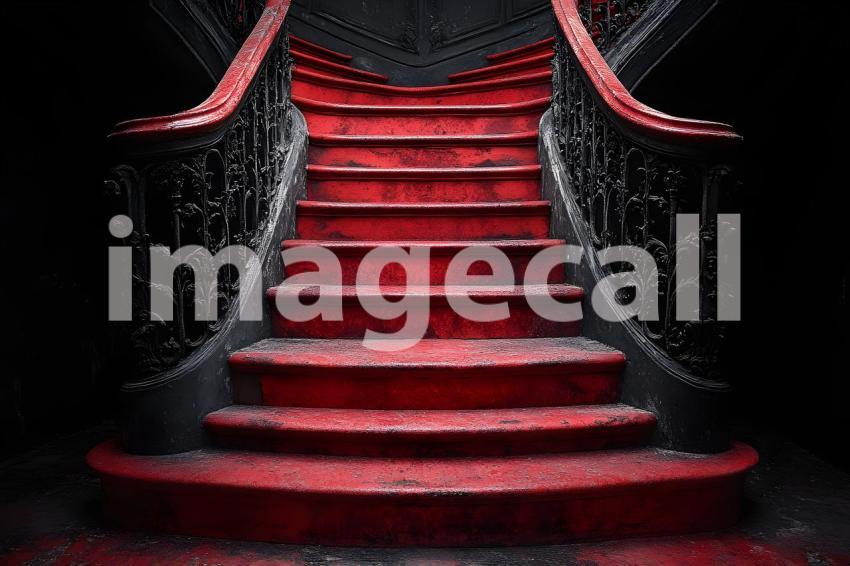 012 gothic staircase view 30 backdrops b25210