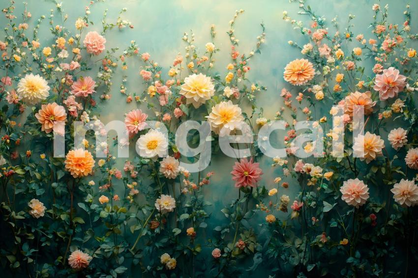 004 vintage botanical garden 15 backdrops b25043