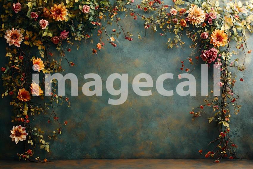 017 vintage botanical garden 15 backdrops b25043