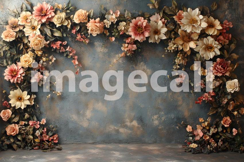 002 vintage botanical garden 15 backdrops b25043