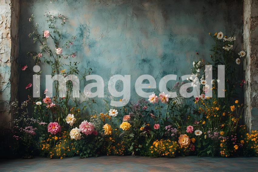 010 vintage botanical garden 15 backdrops b25043
