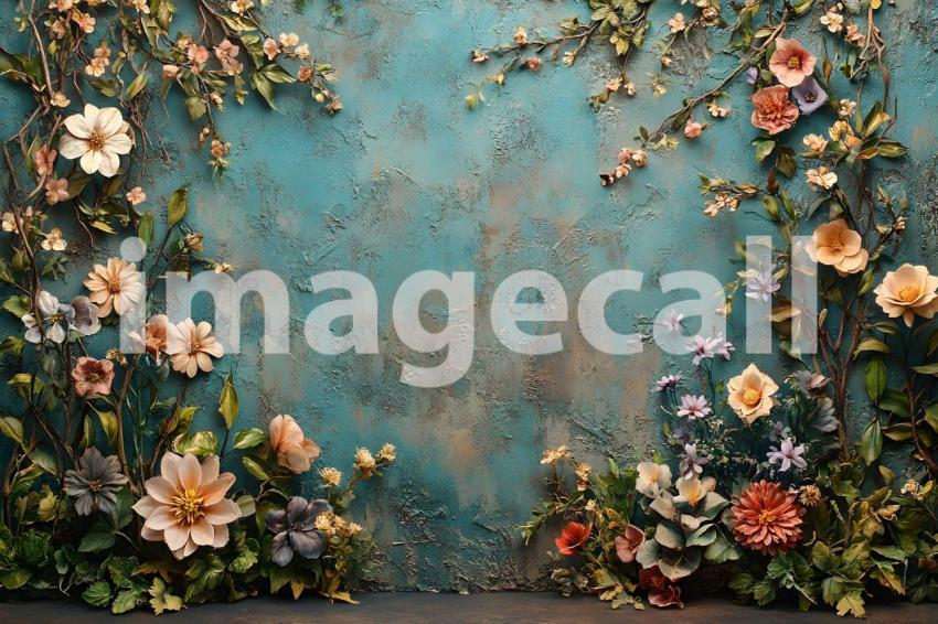 016 vintage botanical garden 15 backdrops b25043