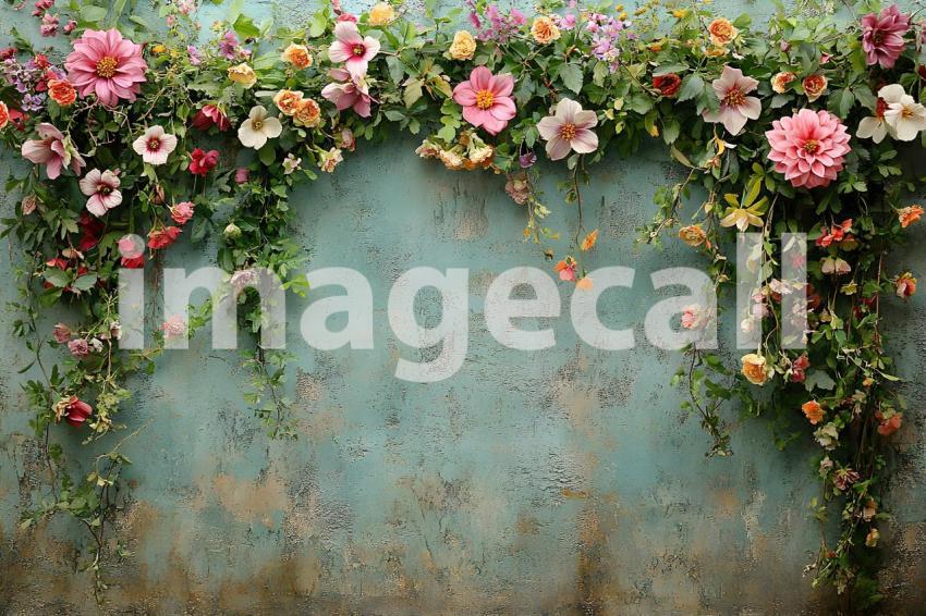 012 vintage botanical garden 15 backdrops b25043