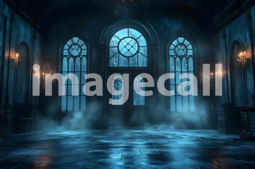 033 dark gothic theater stage 35 backdrops b25145