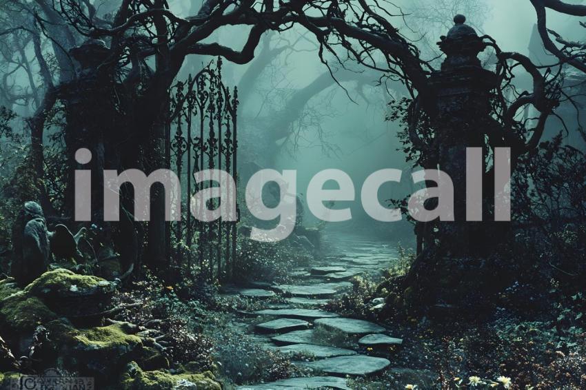 002 hidden dark garden 85 backdrops b25009