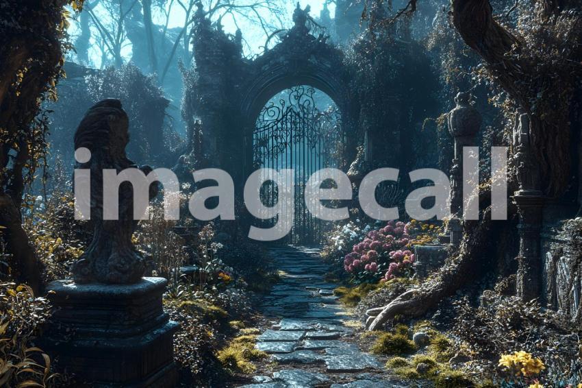 003 hidden dark garden 85 backdrops b25009