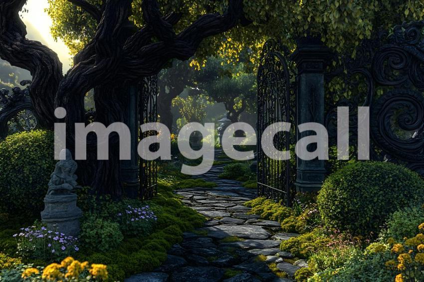 006 hidden dark garden 85 backdrops b25009