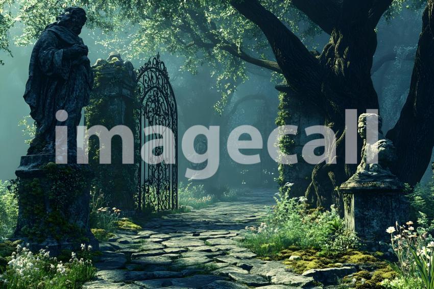 001 hidden dark garden 85 backdrops b25009