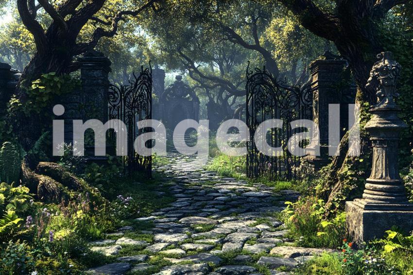 008 hidden dark garden 85 backdrops b25009