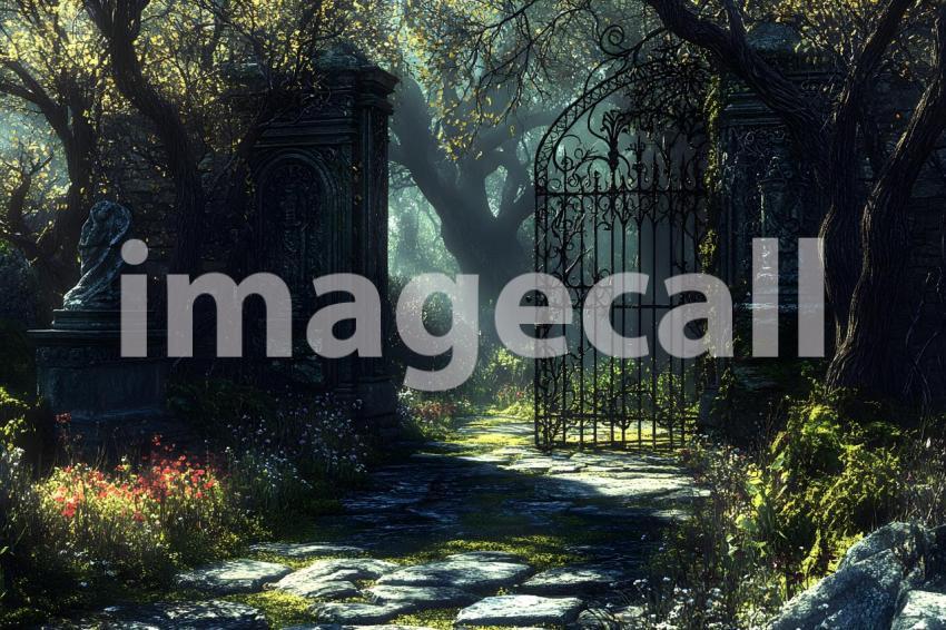 014 hidden dark garden 85 backdrops b25009