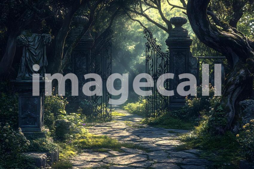 013 hidden dark garden 85 backdrops b25009