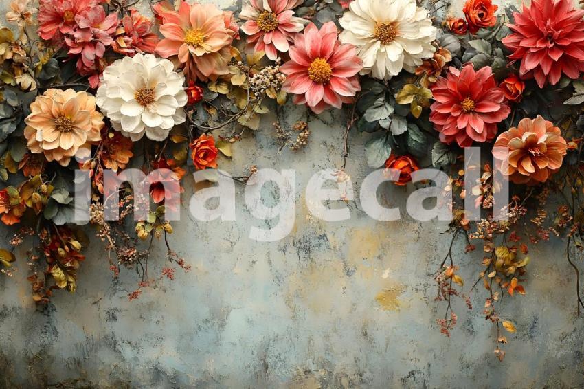 011 vintage botanical garden 15 backdrops b25043