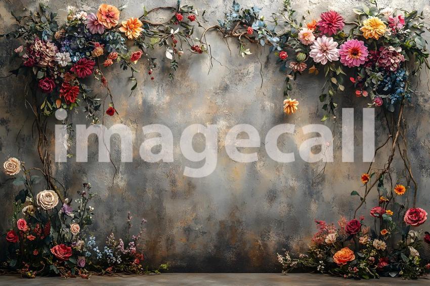 008 vintage botanical garden 15 backdrops b25043