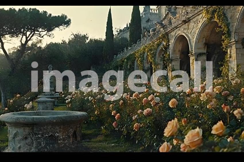 014 fairytale castle garden 15 backdrops b25121