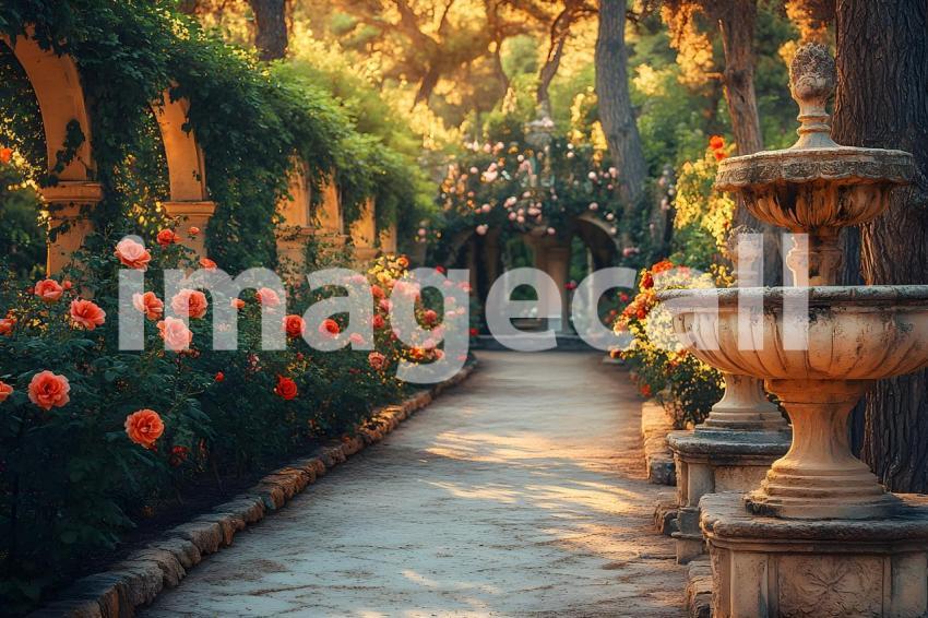 012 fairytale castle garden 15 backdrops b25121