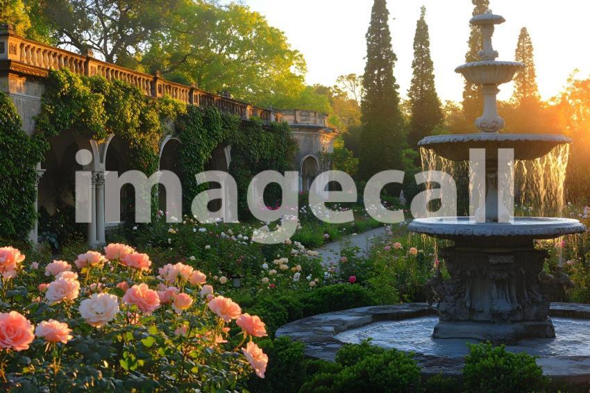 015 fairytale castle garden 15 backdrops b25121