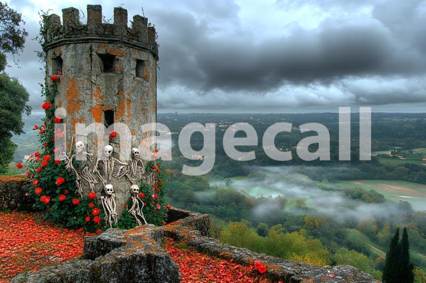 007 crumbling watchtower 20 backdrops b25012