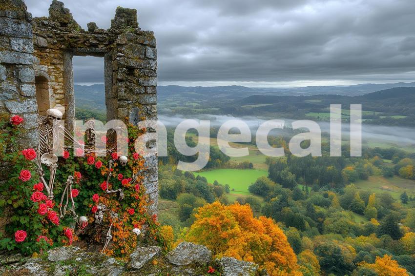 010 crumbling watchtower 20 backdrops b25012