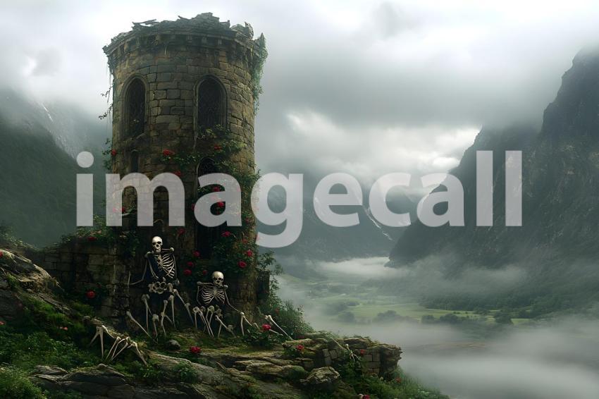 021 crumbling watchtower 20 backdrops b25012