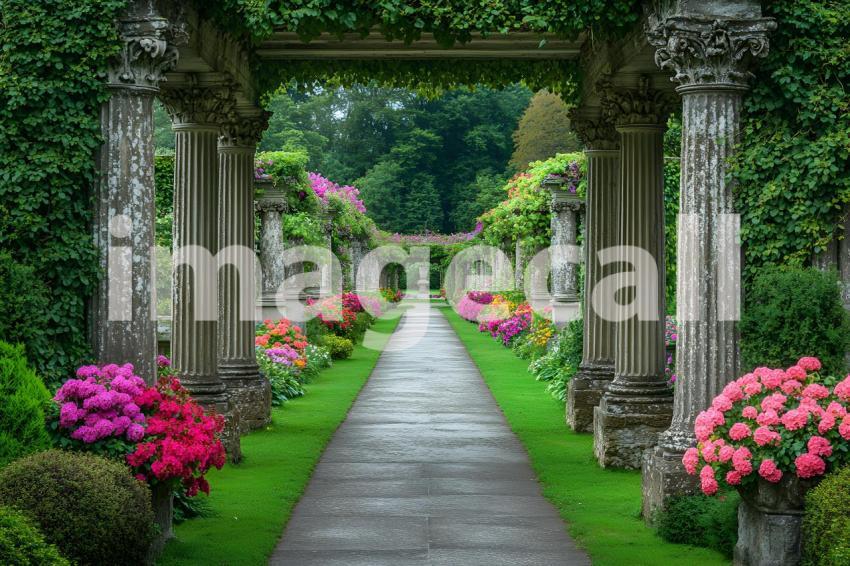 007 baroque ivy garden 15 backdrops b25058