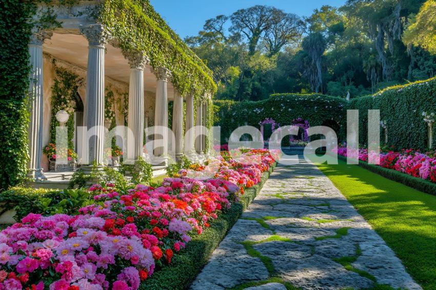 008 baroque ivy garden 15 backdrops b25058