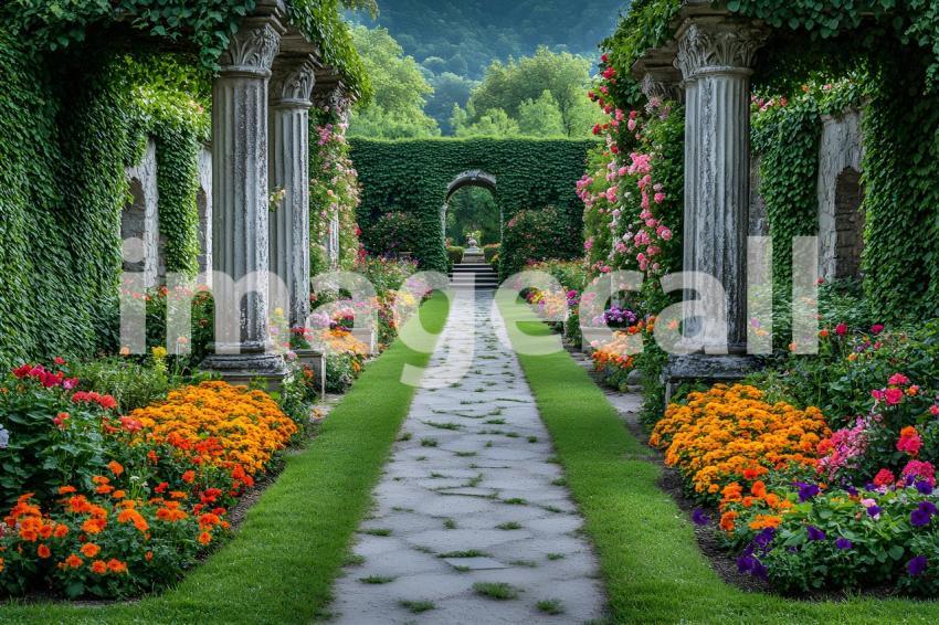 016 baroque ivy garden 15 backdrops b25058