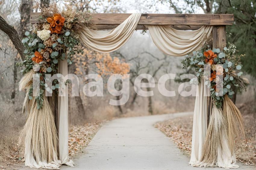 002 boho natural wood arch 50 backdrops b25257