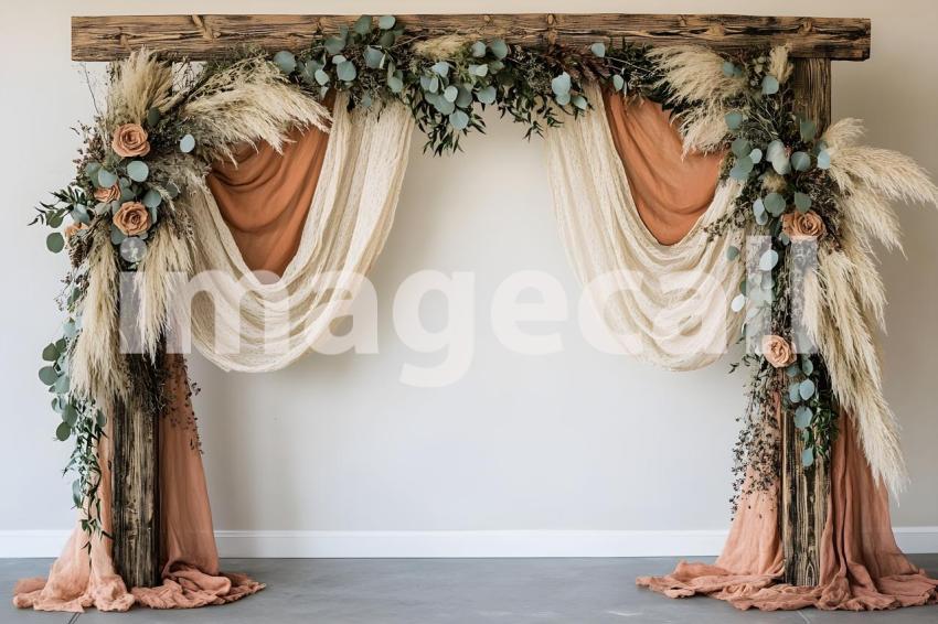 007 boho natural wood arch 50 backdrops b25257