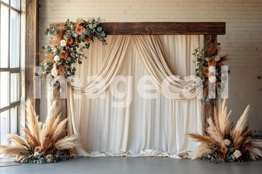 008 boho natural wood arch 50 backdrops b25257