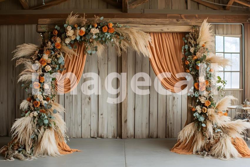 005 boho natural wood arch 50 backdrops b25257
