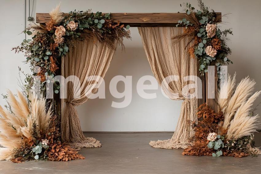 004 boho natural wood arch 50 backdrops b25257