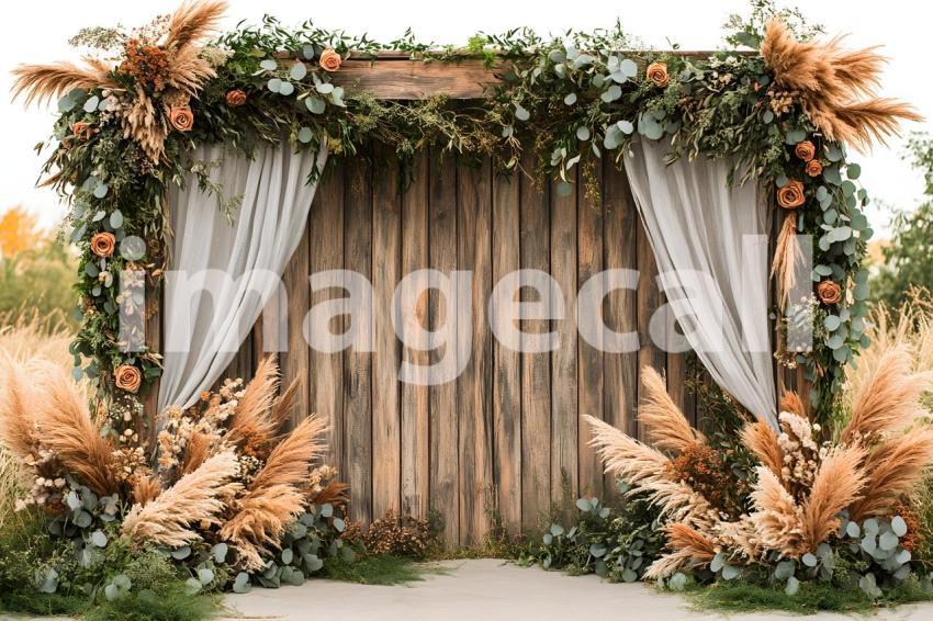 009 boho natural wood arch 50 backdrops b25257