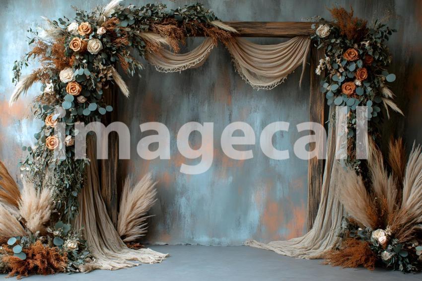 015 boho natural wood arch 50 backdrops b25257