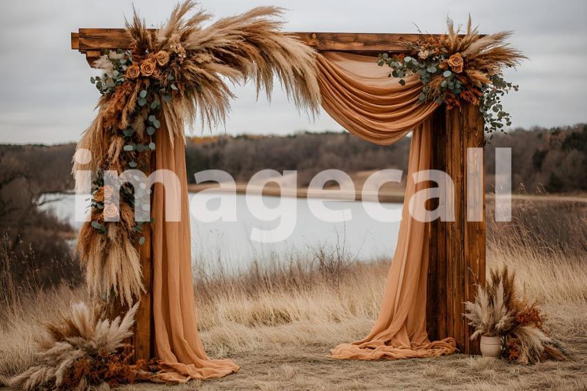 023 boho natural wood arch 50 backdrops b25257