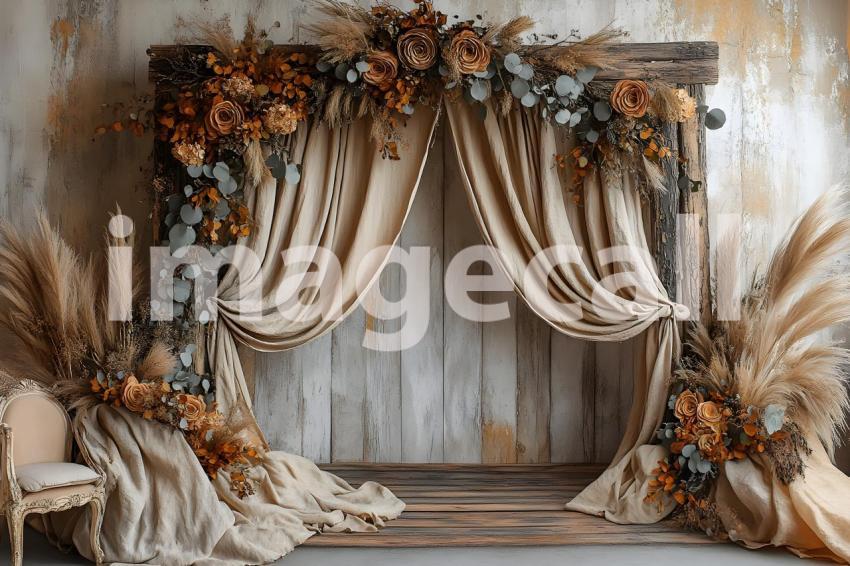 022 boho natural wood arch 50 backdrops b25257